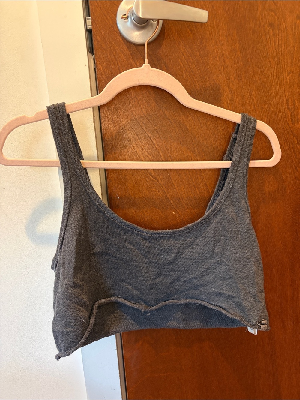 We The Free charcoal gray scoop bralette